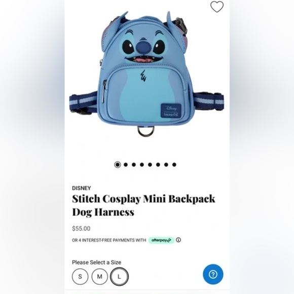 BUNDLE 3 in 1: Disney Loungefly Stitch Backpack, leash, and harness - Picture 6 of 6